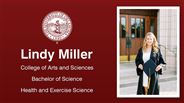 Lindy Miller - College of Arts and Sciences - Bachelor of Science - Health and Exercise Science