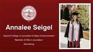 Annalee Seigel - Gaylord College of Journalism & Mass Communication - Bachelor of Arts in Journalism - Advertising