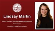 Lindsay Martin - Gaylord College of Journalism & Mass Communication - Master of Arts - Journalism & Mass Communication