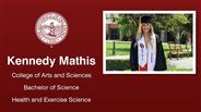 Kennedy Mathis - College of Arts and Sciences - Bachelor of Science - Health and Exercise Science