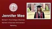 Jennifer Mee - Michael F. Price College of Business - Bachelor of Business Administration - Marketing