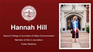 Hannah Hill - Gaylord College of Journalism & Mass Communication - Bachelor of Arts in Journalism - Public Relations