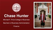 Chase Hunter - Michael F. Price College of Business - Bachelor of Business Administration - Finance