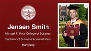 Jensen Smith - Michael F. Price College of Business - Bachelor of Business Administration - Marketing