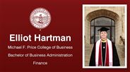 Elliot Hartman - Michael F. Price College of Business - Bachelor of Business Administration - Finance