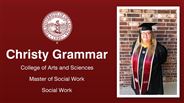 Christy Grammar - Christy Grammar - College of Arts and Sciences - Master of Social Work - Social Work