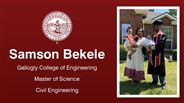 Samson Bekele - Gallogly College of Engineering - Master of Science - Civil Engineering