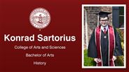 Konrad Sartorius - College of Arts and Sciences - Bachelor of Arts - History