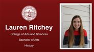 Lauren Ritchey - College of Arts and Sciences - Bachelor of Arts - History