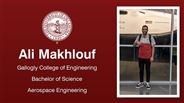 Ali Makhlouf - Gallogly College of Engineering - Bachelor of Science - Aerospace Engineering