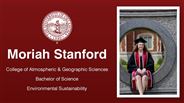 Moriah Stanford - College of Atmospheric & Geographic Sciences - Bachelor of Science - Environmental Sustainability