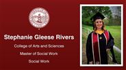 Stephanie Gleese Rivers - Stephanie Gleese Rivers - College of Arts and Sciences - Master of Social Work - Social Work