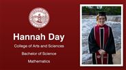 Hannah Day - Hannah Day - College of Arts and Sciences - Bachelor of Science - Mathematics