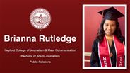 Brianna Rutledge - Gaylord College of Journalism & Mass Communication - Bachelor of Arts in Journalism - Public Relations