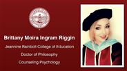 Brittany Moira Ingram Riggin - Jeannine Rainbolt College of Education - Doctor of Philosophy - Counseling Psychology