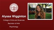Alyssa Wigginton - College of Arts and Sciences - Bachelor of Arts - Psychology