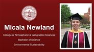 Micala Newland - College of Atmospheric & Geographic Sciences - Bachelor of Science - Environmental Sustainability
