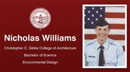 Nicholas Williams - Christopher C. Gibbs College of Architecture - Bachelor of Science - Environmental Design