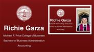 Richie Garza - Richie Garza - Michael F. Price College of Business - Bachelor of Business Administration - Accounting