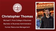 Christopher Thomas - Michael F. Price College of Business - Bachelor of Business Administration - Human Resources Management