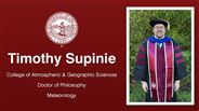 Timothy Supinie - College of Atmospheric & Geographic Sciences - Doctor of Philosophy - Meteorology