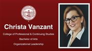 Christa Vanzant - College of Professional & Continuing Studies - Bachelor of Arts - Organizational Leadership