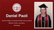 Daniel Paoli - Gaylord College of Journalism & Mass Communication - Bachelor of Arts in Journalism - Advertising