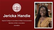 Jericka Handie - Gaylord College of Journalism & Mass Communication - Bachelor of Arts in Journalism - Journalism