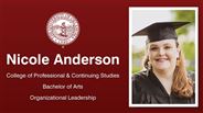 Nicole Anderson - College of Professional & Continuing Studies - Bachelor of Arts - Organizational Leadership