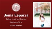 Jema Esparza - Jema Esparza - College of Arts and Sciences - Bachelor of Arts - Public & Non-Profit Administration