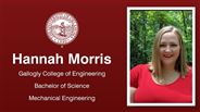 Hannah Morris - Gallogly College of Engineering - Bachelor of Science - Mechanical Engineering