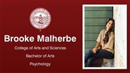 Brooke Malherbe - College of Arts and Sciences - Bachelor of Arts - Psychology