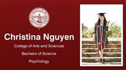 Christina Nguyen - College of Arts and Sciences - Bachelor of Science - Psychology