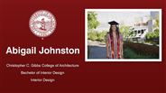 Abigail Johnston - Christopher C. Gibbs College of Architecture - Bachelor of Interior Design - Interior Design