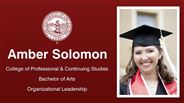 Amber Solomon - College of Professional & Continuing Studies - Bachelor of Arts - Organizational Leadership