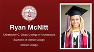 Ryan McNitt - Christopher C. Gibbs College of Architecture - Bachelor of Interior Design - Interior Design