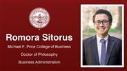 Romora Sitorus - Michael F. Price College of Business - Doctor of Philosophy - Business Administration