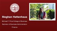 Meghan Hettenhaus - Michael F. Price College of Business - Bachelor of Business Administration - Finance
