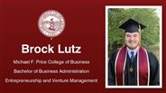 Brock Lutz - Michael F. Price College of Business - Bachelor of Business Administration - Entrepreneurship and Venture Management