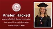 Kristen Hackett - Jeannine Rainbolt College of Education - Bachelor of Science in Education - Elementary Education