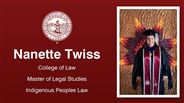 Nanette Twiss - College of Law - Master of Legal Studies - Indigenous Peoples Law
