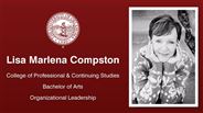 Lisa Marlena Compston - College of Professional & Continuing Studies - Bachelor of Arts - Organizational Leadership