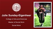 Julie Sunday-Eigenheer - Julie Sunday-Eigenheer - College of Arts and Sciences - Master of Social Work - Social Work