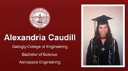 Alexandria Caudill - Gallogly College of Engineering - Bachelor of Science - Aerospace Engineering