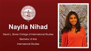 Nayifa Nihad - David L. Boren College of International Studies - Bachelor of Arts - International Studies