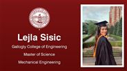 Lejla Sisic - Gallogly College of Engineering - Master of Science - Mechanical Engineering