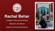Rachel Behar - College of Arts and Sciences - Bachelor of Science - Health and Exercise Science