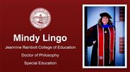 Mindy Lingo - Jeannine Rainbolt College of Education - Doctor of Philosophy - Special Education