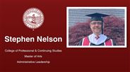 Stephen Nelson - College of Professional & Continuing Studies - Master of Arts - Administrative Leadership
