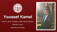Youssef Kamel - David L. Boren College of International Studies - Bachelor of Arts - International Studies
